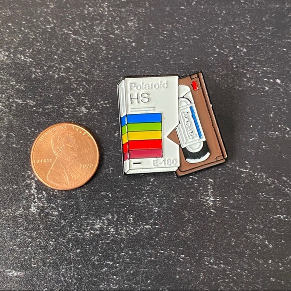 Video Tape Enamel Pin/ Brooch - Picture 3 of 6